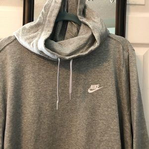 Nike gray cowl neck hooded sweatshirt